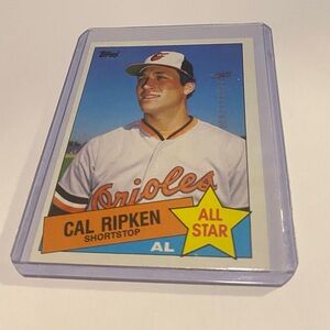 Cal Ripken 1985 Topps All Star Baseball Card # 704 Vintage Collectible